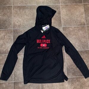 Adidas NC State wolfpack basketball football warm up hoodie LT DSWT